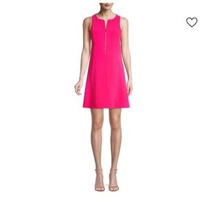 TRINA TURK Reef Zip Front Shift Dress- Hot Pink Dress 💖- Size 2